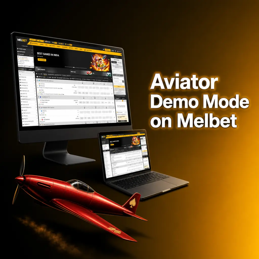 Aviator demo mode on Melbet showing virtual credits gameplay with auto bet and cashout features active