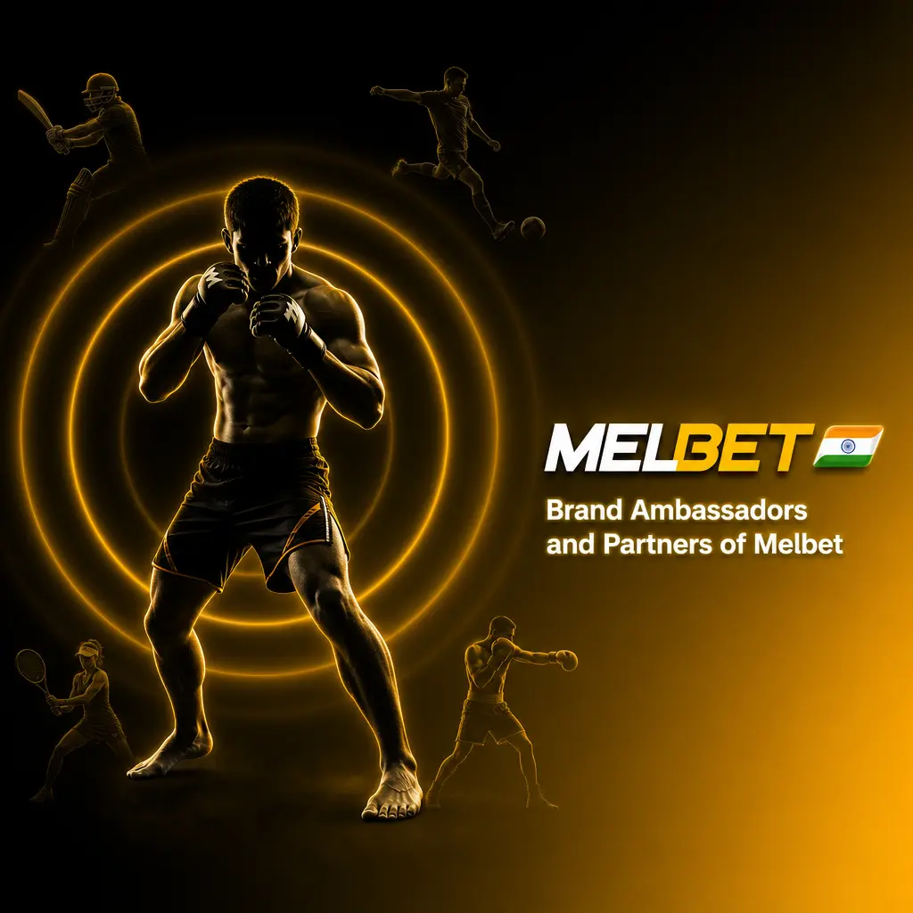 Melbet brand ambassadors Hardik Pandya, Neymar Jr., Tim David and FC Barcelona partnership logos