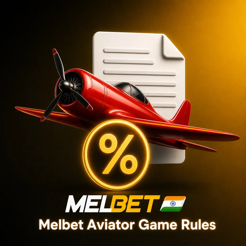 Melbet Aviator game rules showing RNG-certified betting mechanics, multiplier cashout system, and dual bet panel for INR players