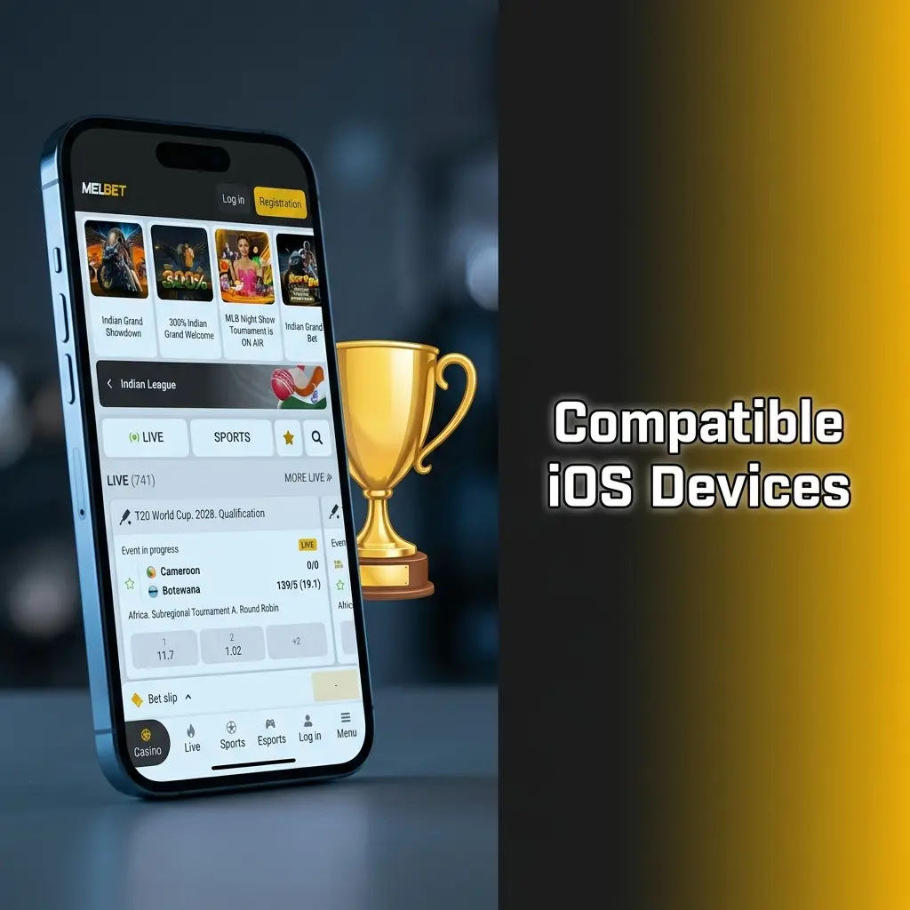 List of compatible iOS devices for Melbet app including iPhone X to 17 series and iPad Air and Pro models