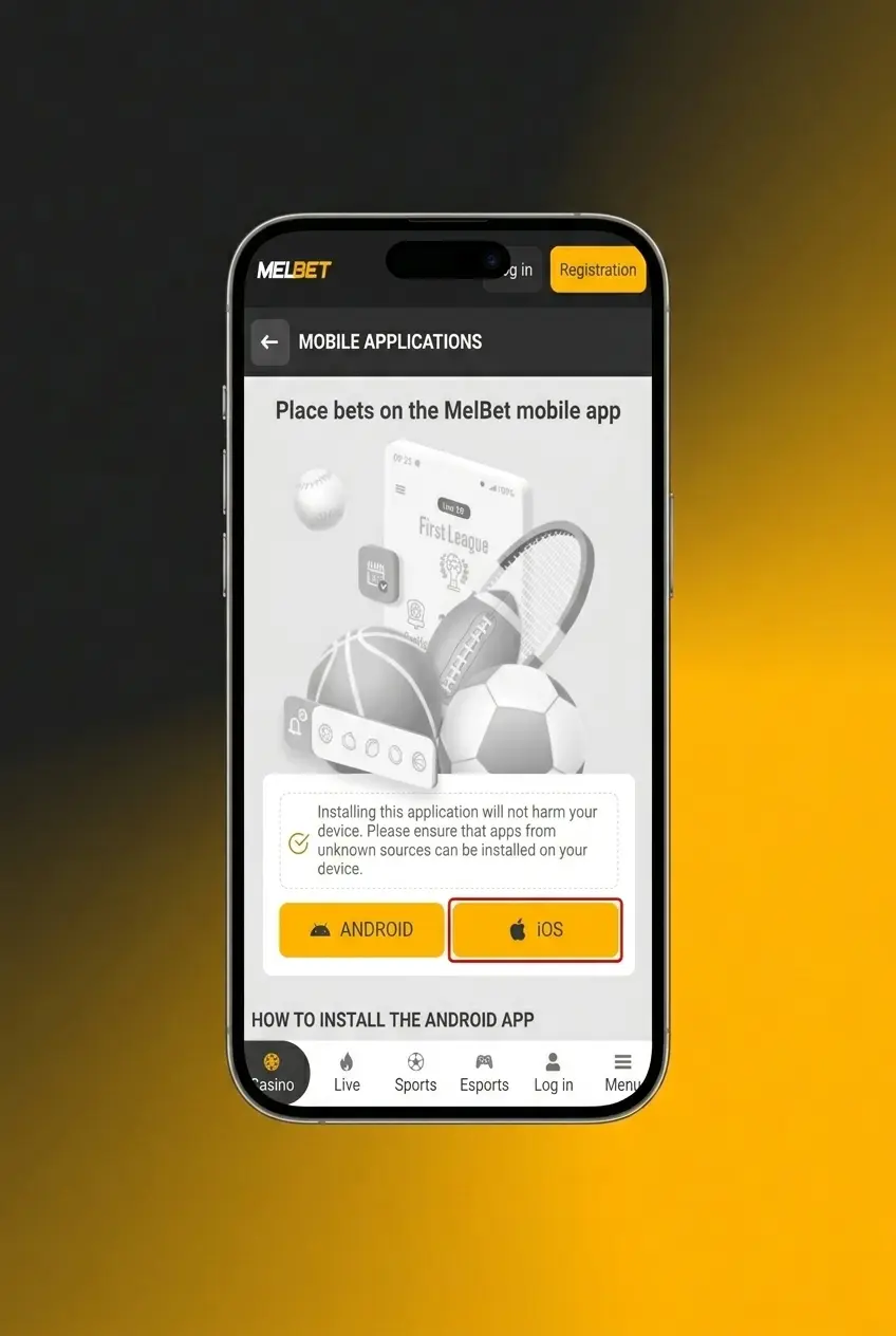 Melbet iOS app installation steps for Aviator on iPhone and iPad running iOS 12.0 or later