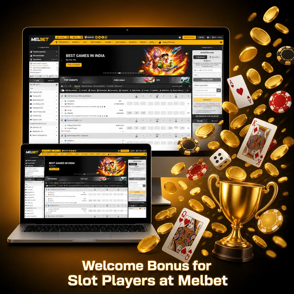 Melbet welcome bonus for slot players offering 150% match up to 40000 INR with 100 INR minimum deposit